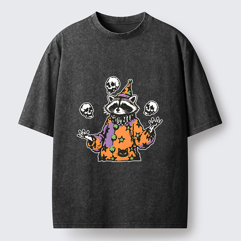 Tokyo‑Tiger Meme Jester Raccoon Washed T‑Shirt