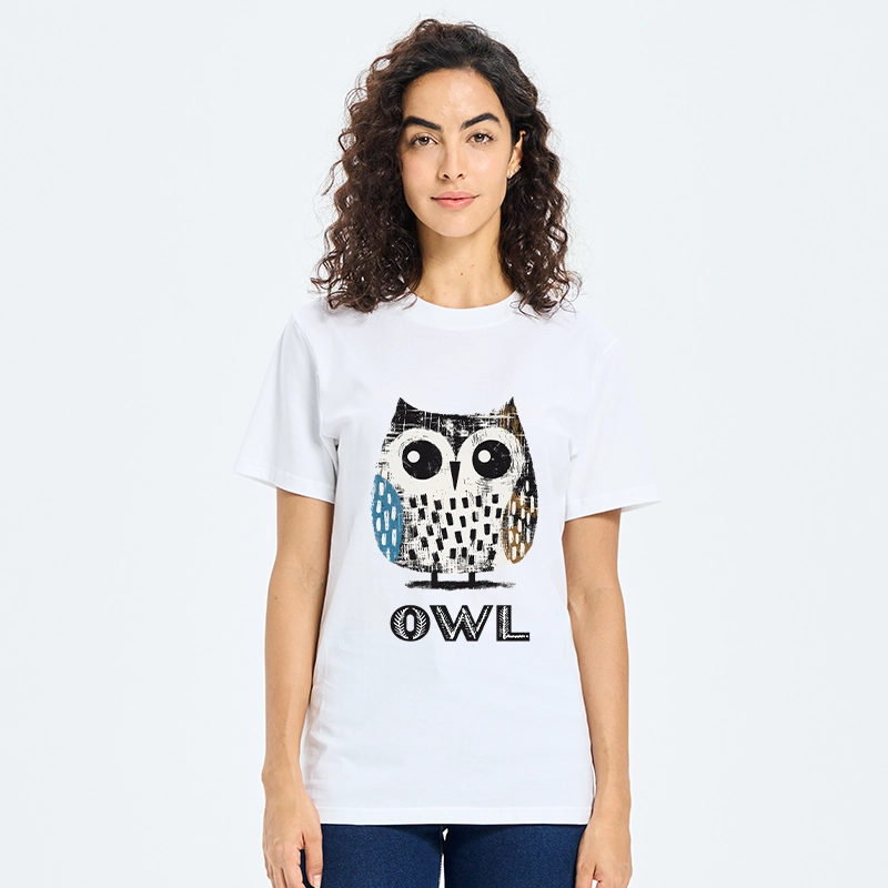 Tokyo-Tiger Minimalist Owl Illustration Print Classic T-Shirt