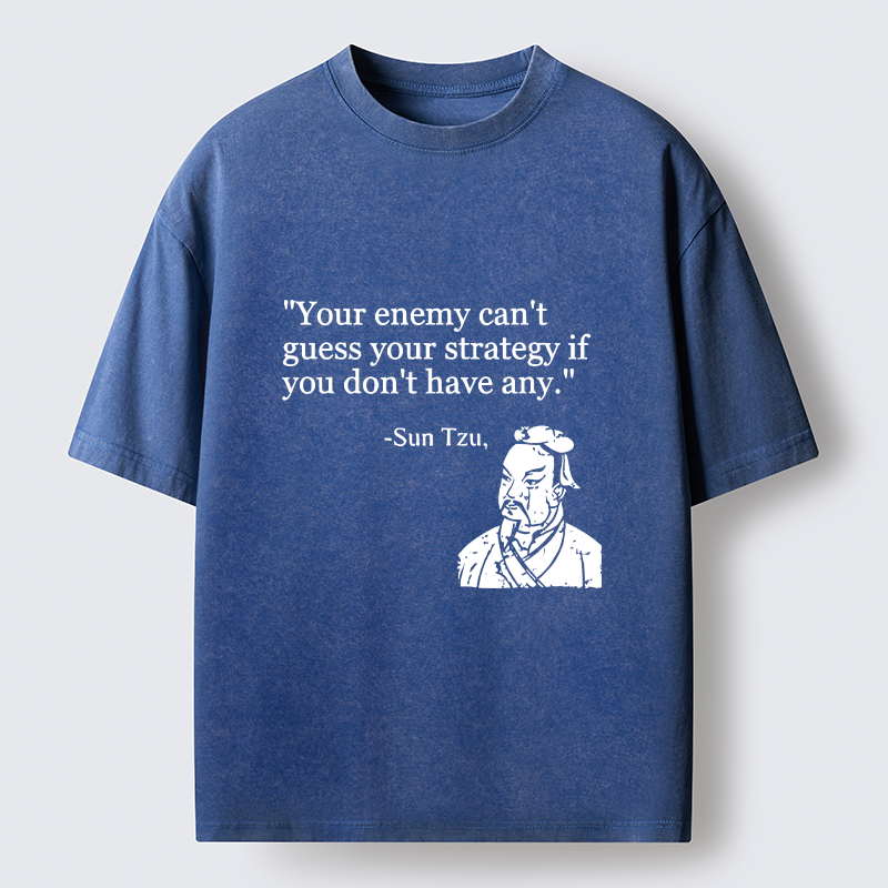 Tokyo-Tiger Sun Tzu Quote Art Washed T-Shirt
