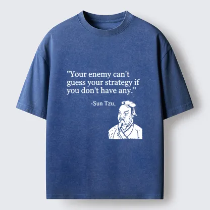 Tokyo-Tiger Sun Tzu Quote Art Washed T-Shirt