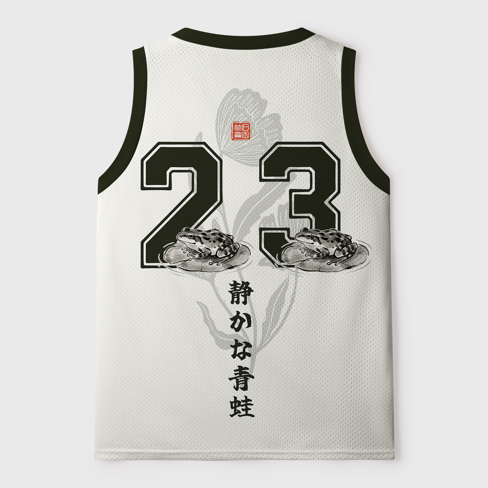 Tokyo-Tiger Funny Ink Painting Frog Mesh Tank Top