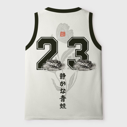 Tokyo-Tiger Funny Ink Painting Frog Mesh Tank Top