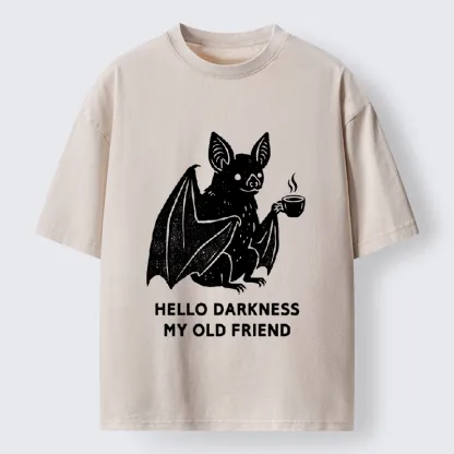 Tokyo‑Tiger Funny Coffee Bat Washed T‑Shirt