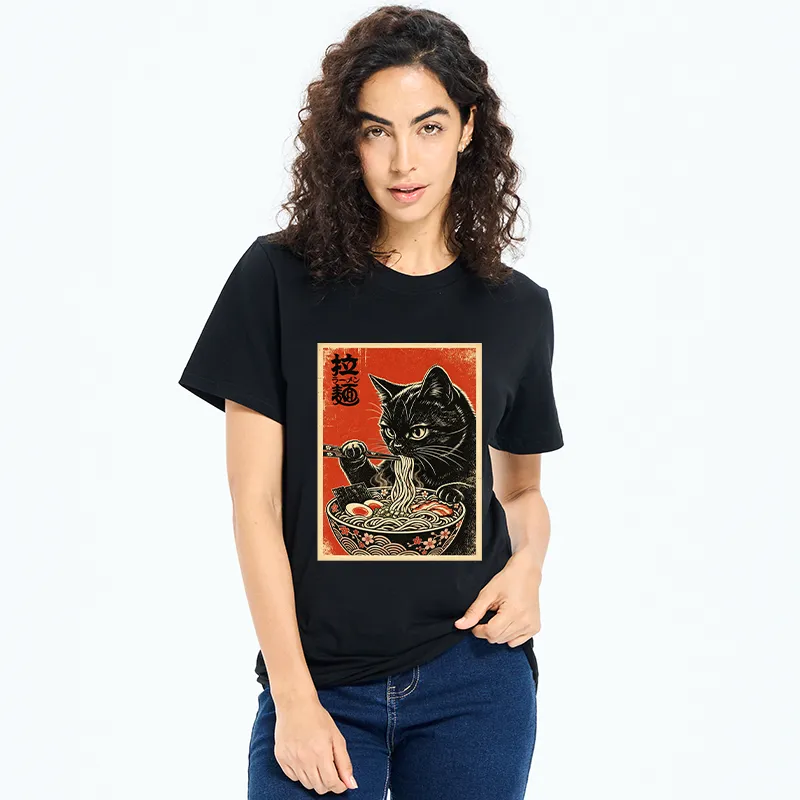 Tokyo-Tiger Japanese Ramen Cat Art Classic T-Shirt