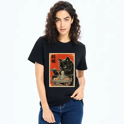 Tokyo-Tiger Japanese Ramen Cat Art Classic T-Shirt