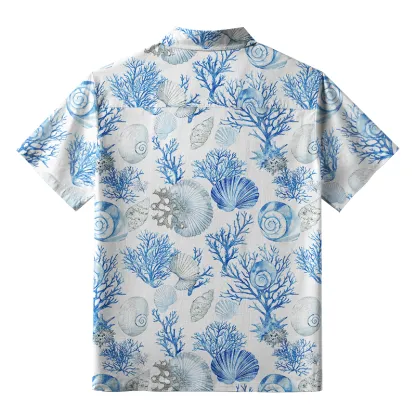 Tokyo-Tiger Shell And Coral Aloha Hawaiian Shirt