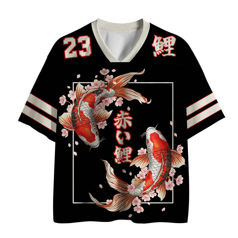Tokyo-Tiger Sakura Koi Fish Japanese Zen Mesh Jersey