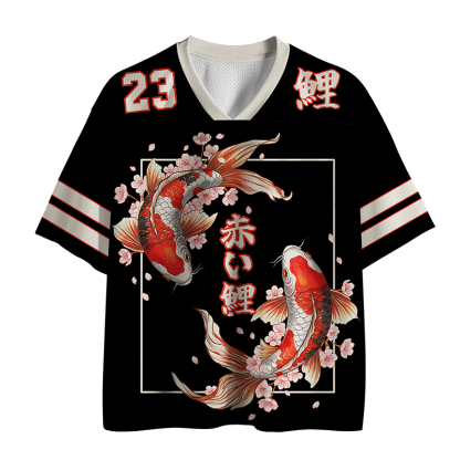 Tokyo-Tiger Sakura Koi Fish Japanese Zen Mesh Jersey