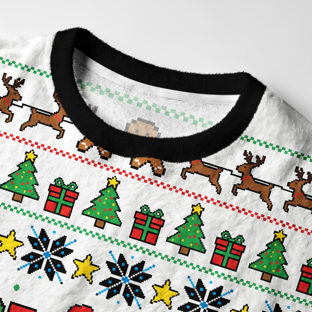 Tokyo-Tiger Naughty Ones Christmas Fuzzy Christmas Ugly Sweatshirt
