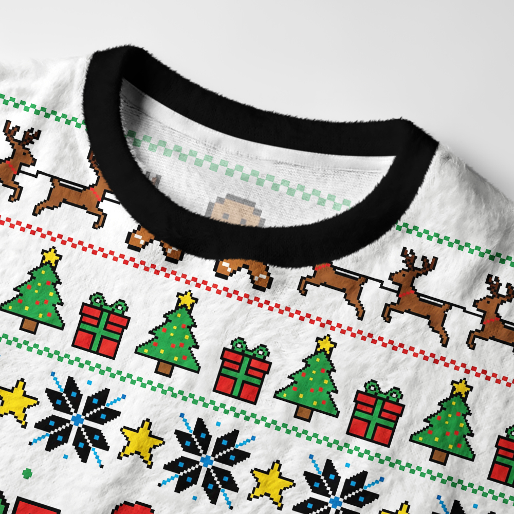 Tokyo-Tiger Naughty Ones Christmas Fuzzy Christmas Ugly Sweatshirt