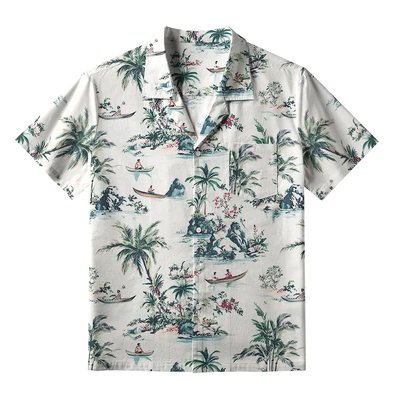 Tokyo-Tiger Tropical Scenery Aloha Hawaiian Shirt