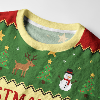 Tokyo-Tiger Christmas Weight Of The Cat Fuzzy Christmas Ugly Sweatshirt