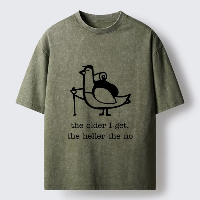 Tokyo‑Tiger Tired Aging Pigeon Washed T‑Shirt