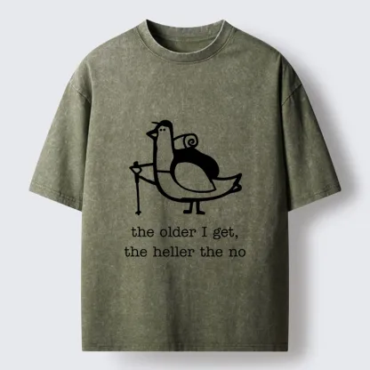 Tokyo‑Tiger Tired Aging Pigeon Washed T‑Shirt