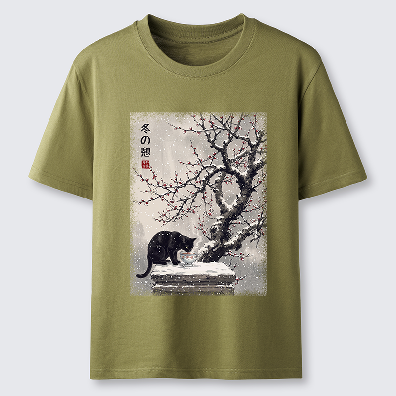 Tokyo-Tiger Snow Cat Calm Vibes Classic T-Shirt