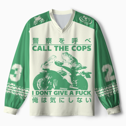 Tokyo-Tiger "Call The Cops" Street Racer Paneled Long Sleeve Jersey