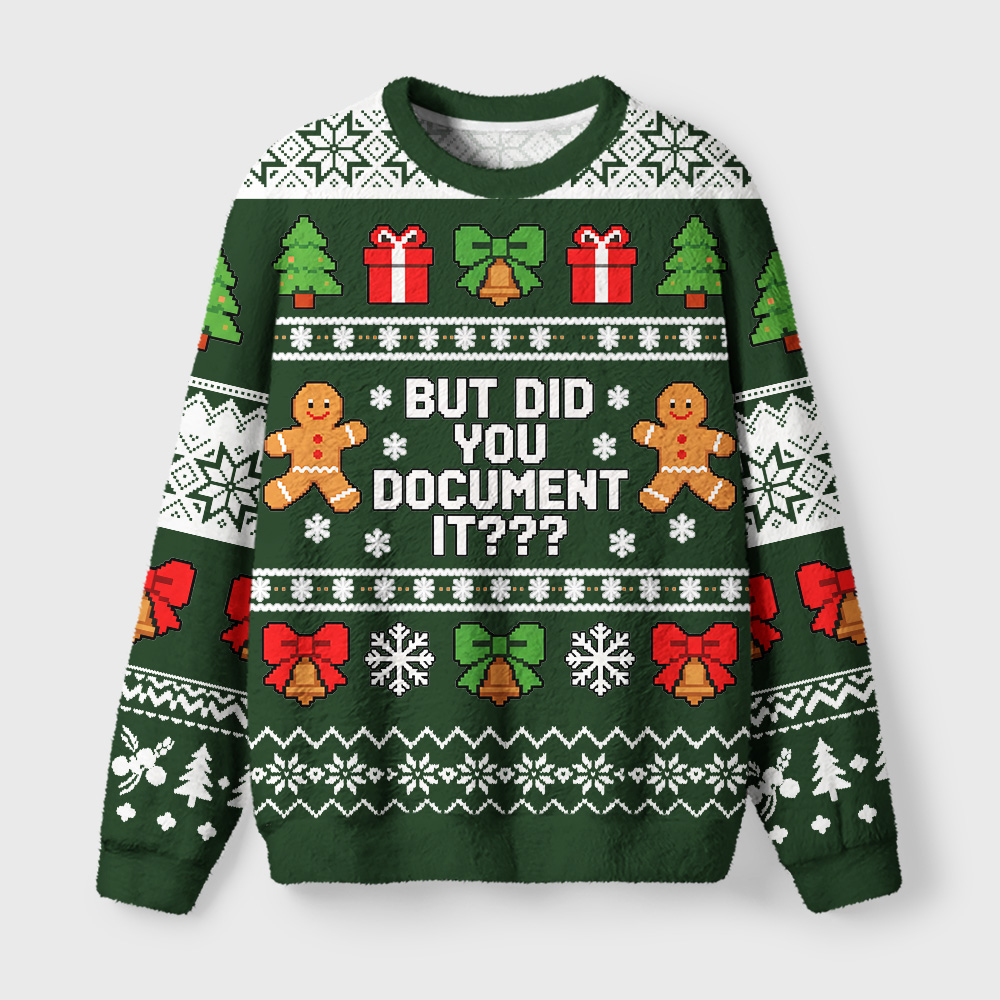 Tokyo-Tiger Questioning Cookie Fuzzy Christmas Ugly Sweatshirt