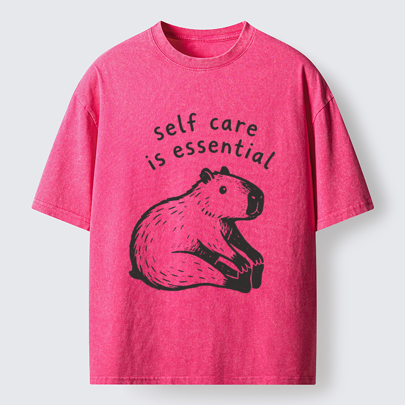 Tokyo‑Tiger Chill Capybara Meme Washed T‑Shirt