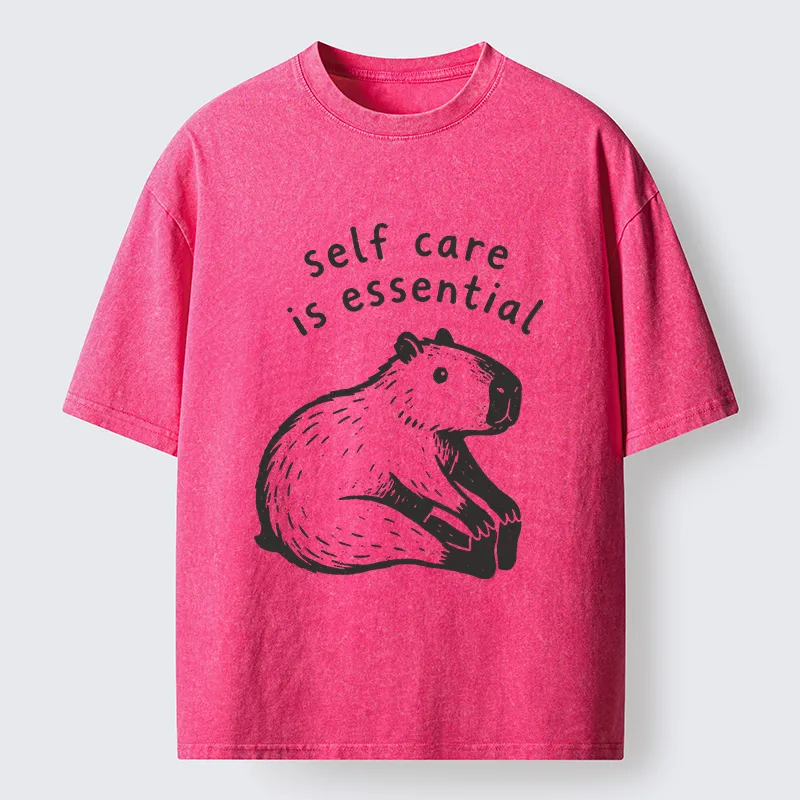 Tokyo‑Tiger Chill Capybara Meme Washed T‑Shirt