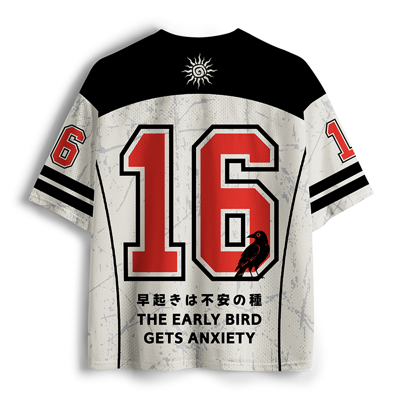 Tokyo-Tiger Funny Work Crow Meme Mesh Jersey