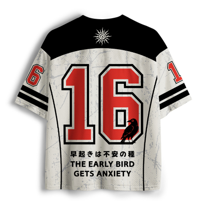 Tokyo-Tiger Funny Work Crow Meme Mesh Jersey