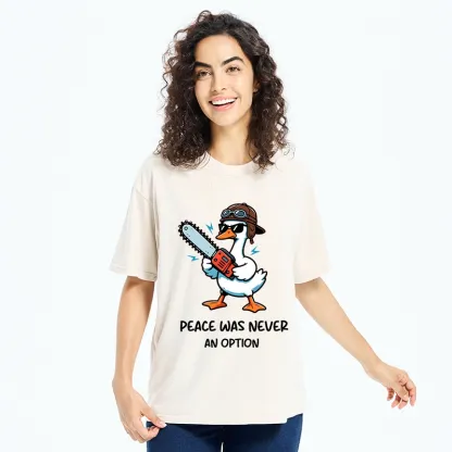 Tokyo-Tiger Funny Chainsaw Goose Meme Washed T-Shirt