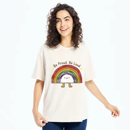Tokyo-Tiger Rainbow Rice Ball Pride Art Washed T-Shirt