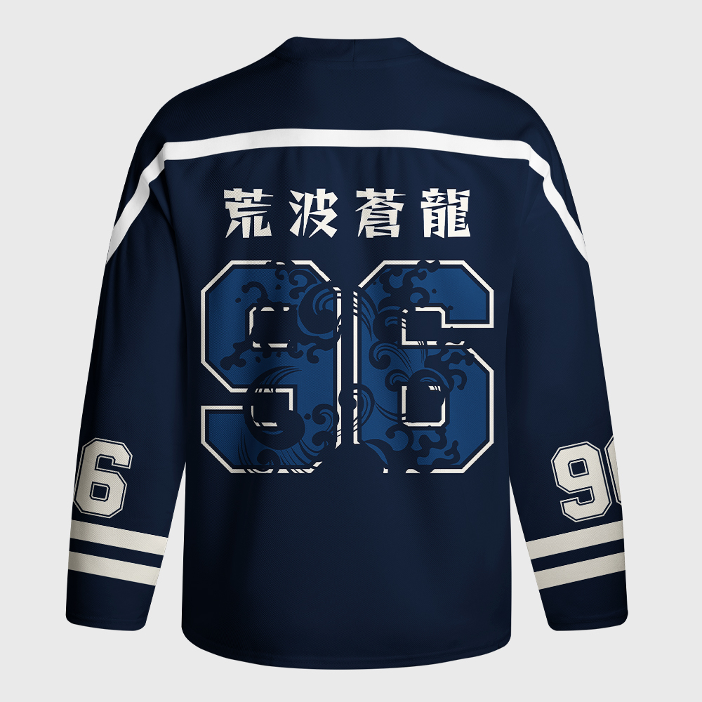 Tokyo-Tiger Storm Dragon Of The Wild Waves Long-Sleeve Hockey Jersey