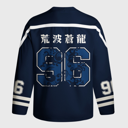 Tokyo-Tiger Storm Dragon Of The Wild Waves Long-Sleeve Hockey Jersey