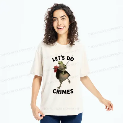 Tokyo-Tiger Frog Riding A Chicken Washed T-Shirt