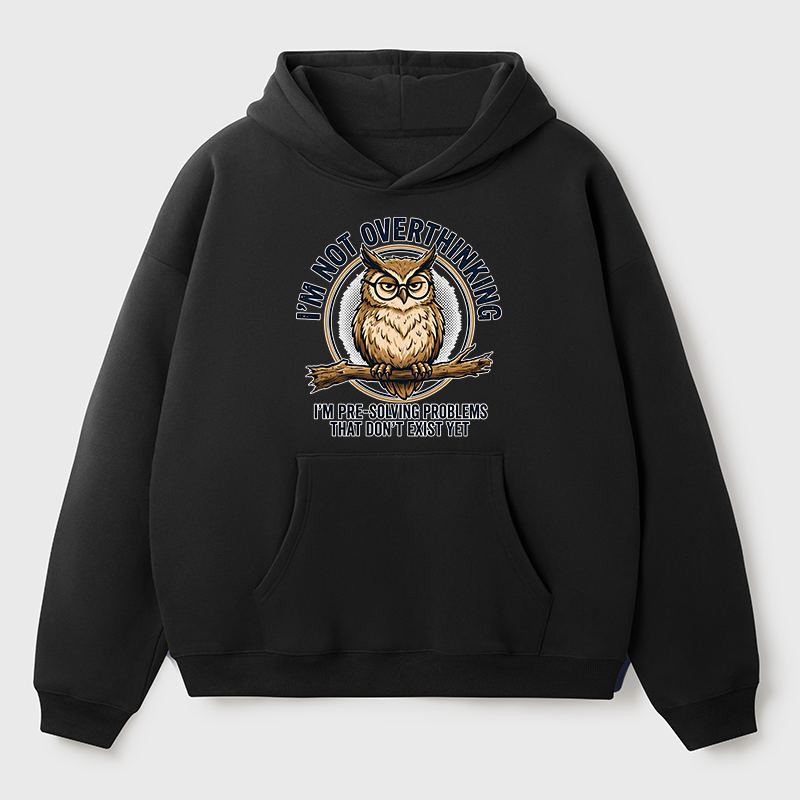 Tokyo-Tiger Overthink Master Owl Adult Fleece Hoodie