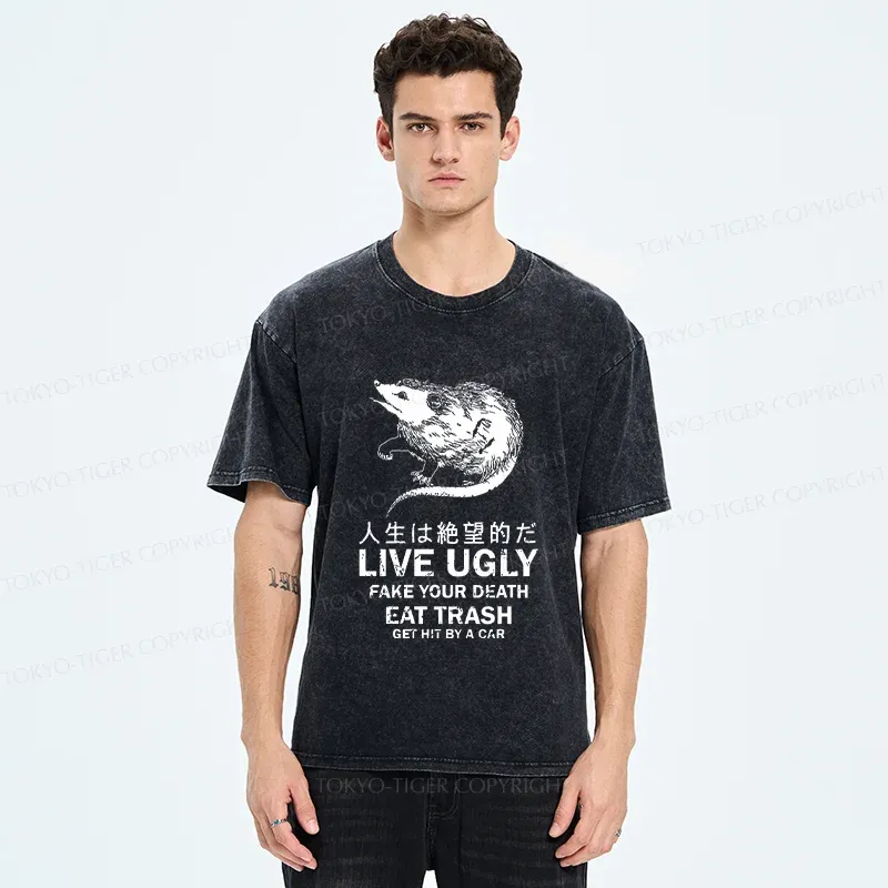 Tokyo-Tiger Life Is Hopeless Washed T-Shirt