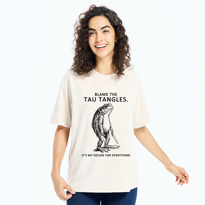 Tokyo-Tiger It's All Tau Tangles' Fault Washed T-Shirt