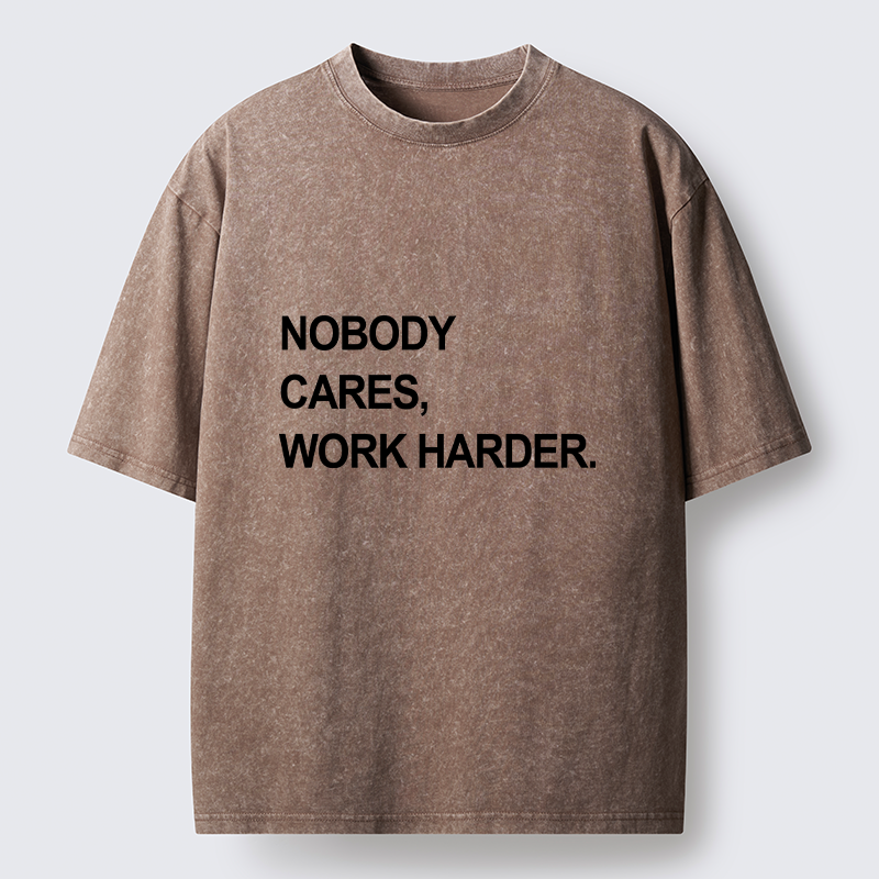Tokyo-Tiger No Excuse Work Hard Meme Washed T-Shirt