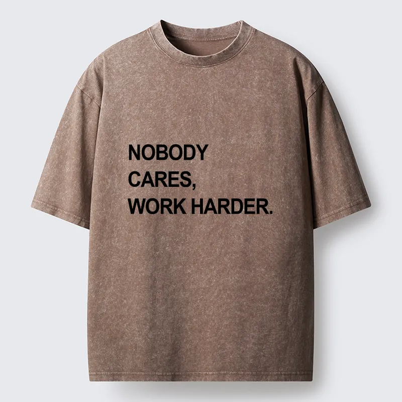 Tokyo-Tiger No Excuse Work Hard Meme Washed T-Shirt