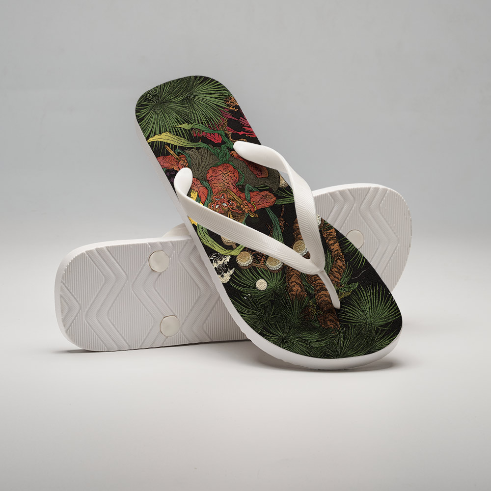 Tokyo-Tiger Japanese Yokai Flip Flops