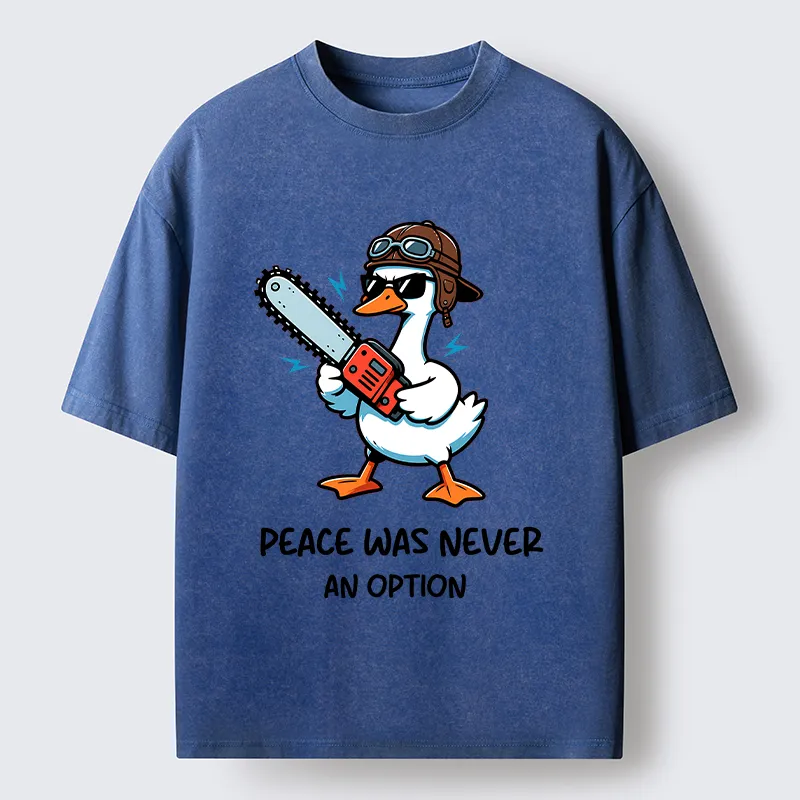 Tokyo-Tiger Funny Chainsaw Goose Meme Washed T-Shirt
