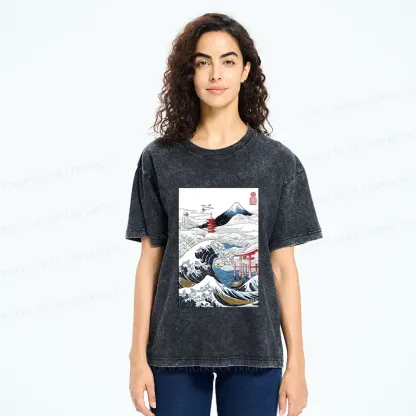 Tokyo-Tiger Snowy Japan Washed T-Shirt