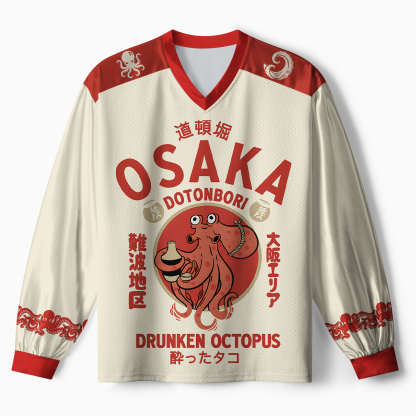 Tokyo-Tiger Drunken Octopus Japan Long Sleeve Jersey