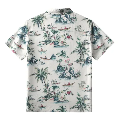 Tokyo-Tiger Tropical Scenery Button-up Shirt