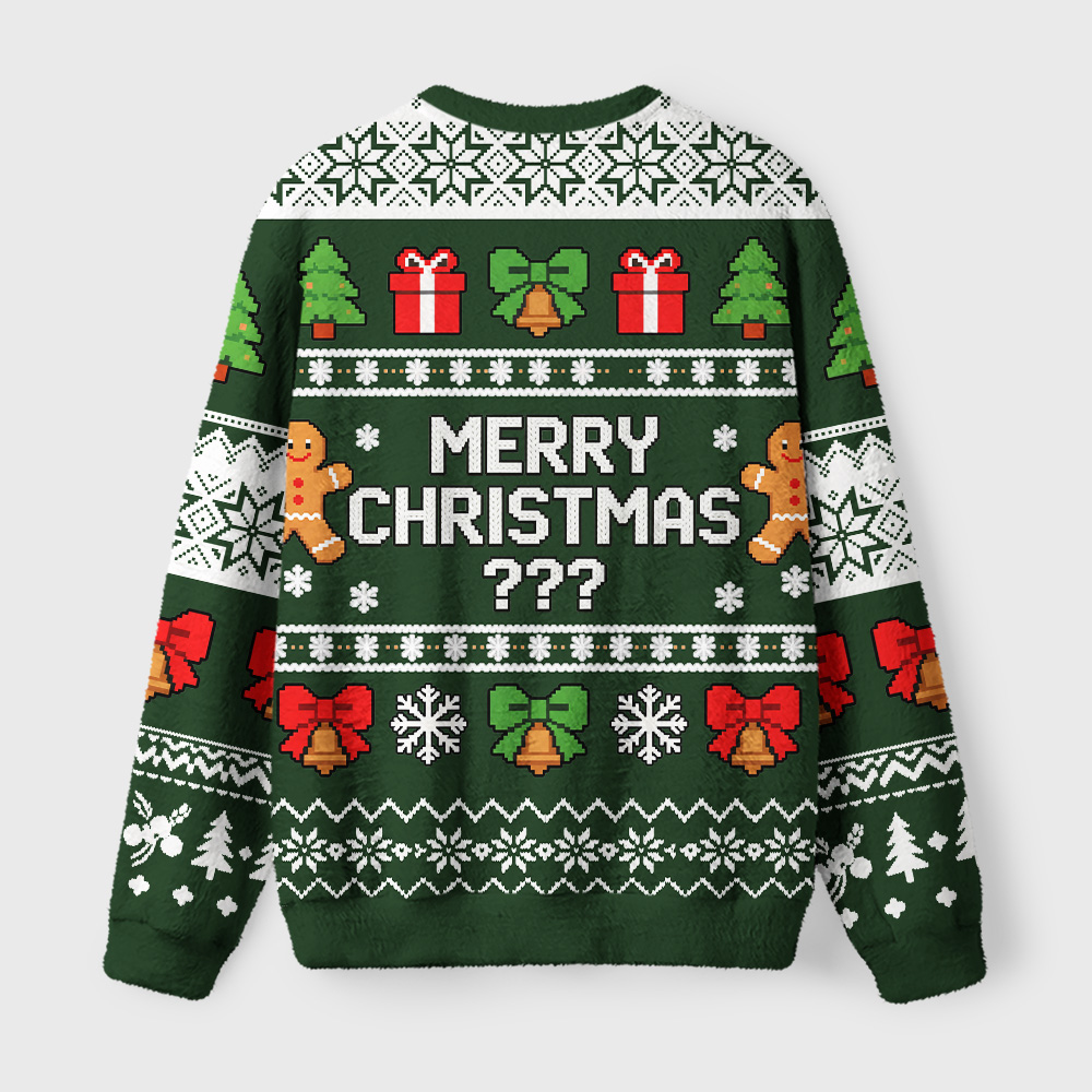 Tokyo-Tiger Questioning Cookie Fuzzy Christmas Ugly Sweatshirt