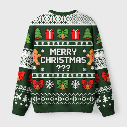 Tokyo-Tiger Questioning Cookie Fuzzy Christmas Ugly Sweatshirt