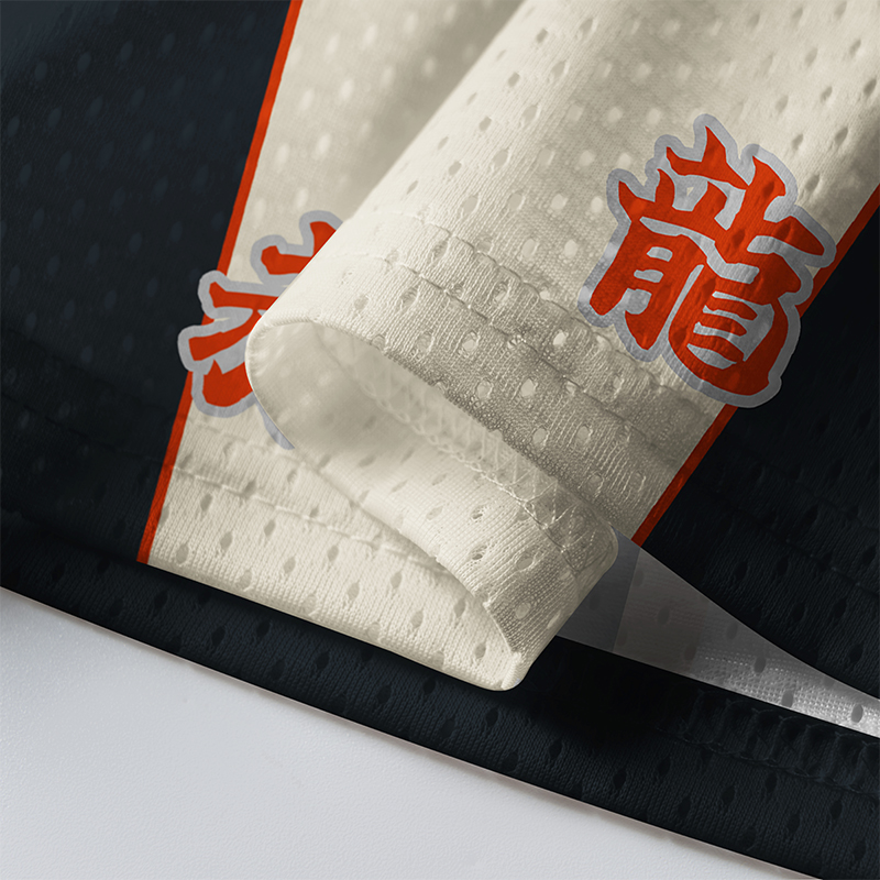 Tokyo-Tiger Crimson Circle Dragon Mesh Jersey