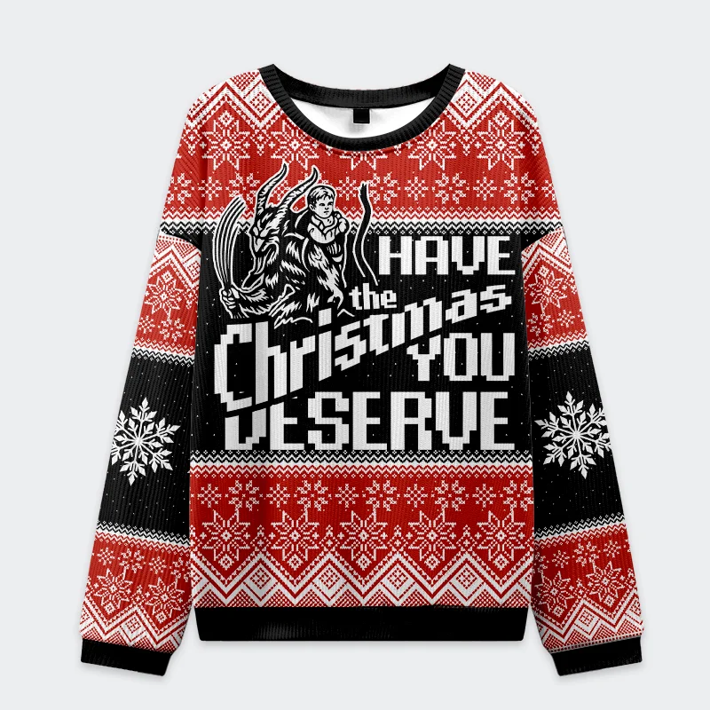 Tokyo-Tiger Krampus Takes Children Christmas Ugly Sweatshirt