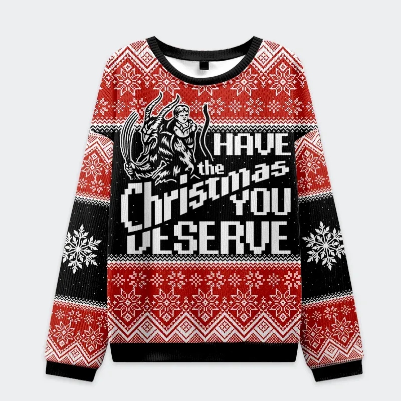 Tokyo-Tiger Krampus Takes Children Christmas Ugly Sweatshirt