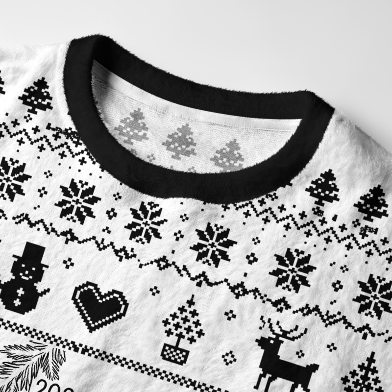Tokyo-Tiger Two Cats Watching You Today Too Fuzzy Christmas Ugly Sweatshirt