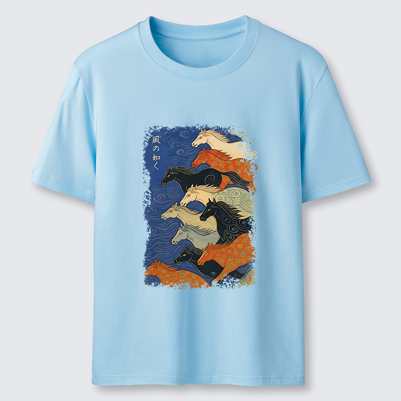 Tokyo-Tiger Vintage Japanese Running Horses Art Classic T-Shirt