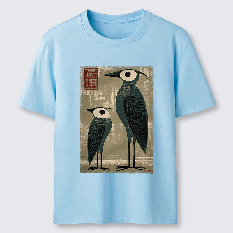 Tokyo-Tiger Retro Two Birds Art Classic T-Shirt