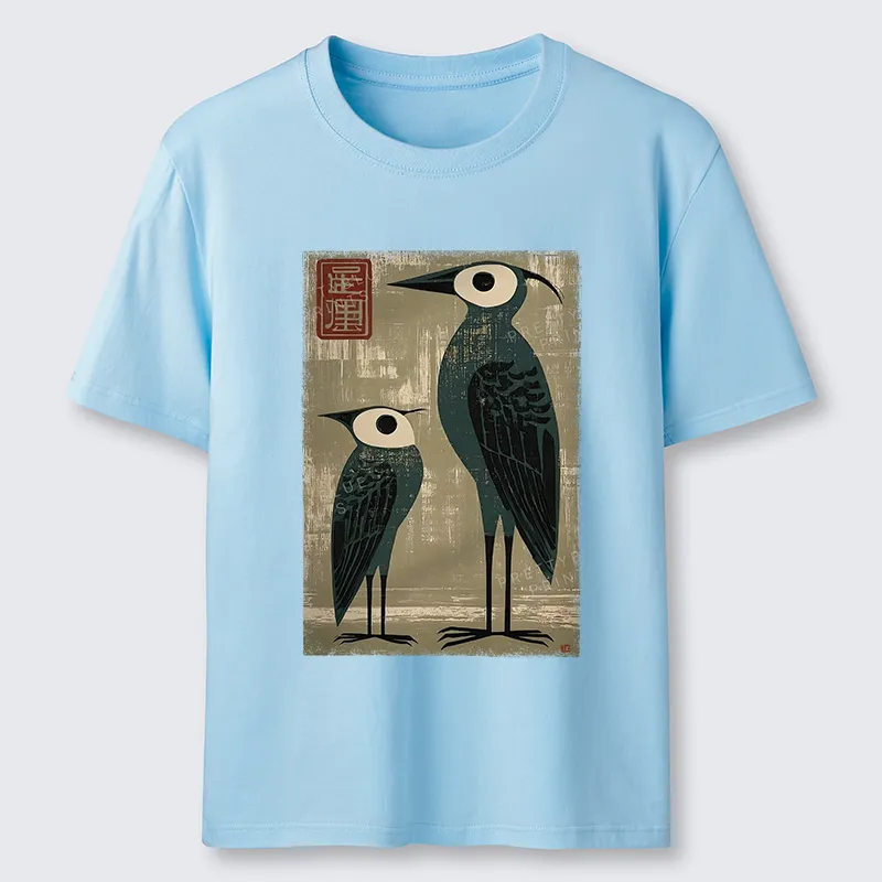 Tokyo-Tiger Retro Two Birds Art Classic T-Shirt