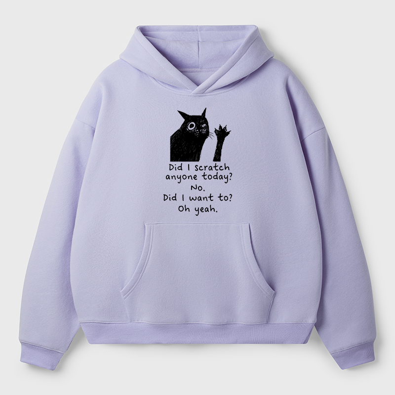 Tokyo-Tiger Black Cat Scratches People Adult Fleece Hoodie